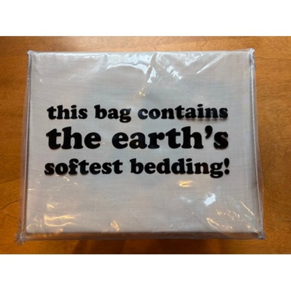 Buffy Breeze Sheet Set King Dark Grey Bedding New
